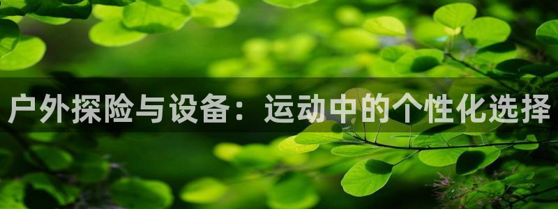 凯捷体育新能源：户外探险与设备：运动中的个性化选择