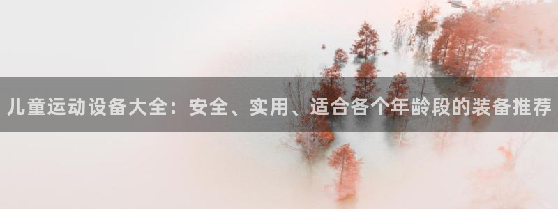 海南凯捷体育：儿童运动设备大全：安全、实用、适合各个年龄段的